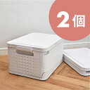 収納ボックス 収納ケース フタ付き プラスチック おしゃれ 北欧 折りたたみ コンテナ キャスター付き スタッキング 重ねる 蓋付き 折り畳み 衣類収納ボックス...