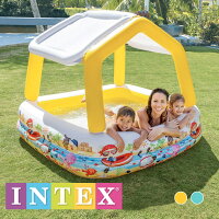 プール intex インテックス 日除け 屋根付き サンシェード 家庭用 ビニールプール ベビープール 家庭用プール | 排水栓 排水弁 水あそび 遊び おもちゃ 庭 ベランダ 子供用 子ども 男の子 女の子 遊具 水浴び かわいい 小型 小さめ 小さい _85481