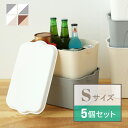 収納ボックス 収納ケース フタ付き 5個 おしゃれ プラスチック S スタッキングボックス 蓋付き ふた付き | 便利 小物 おもちゃ ベット下 キッチン クローゼット 衣類 下着