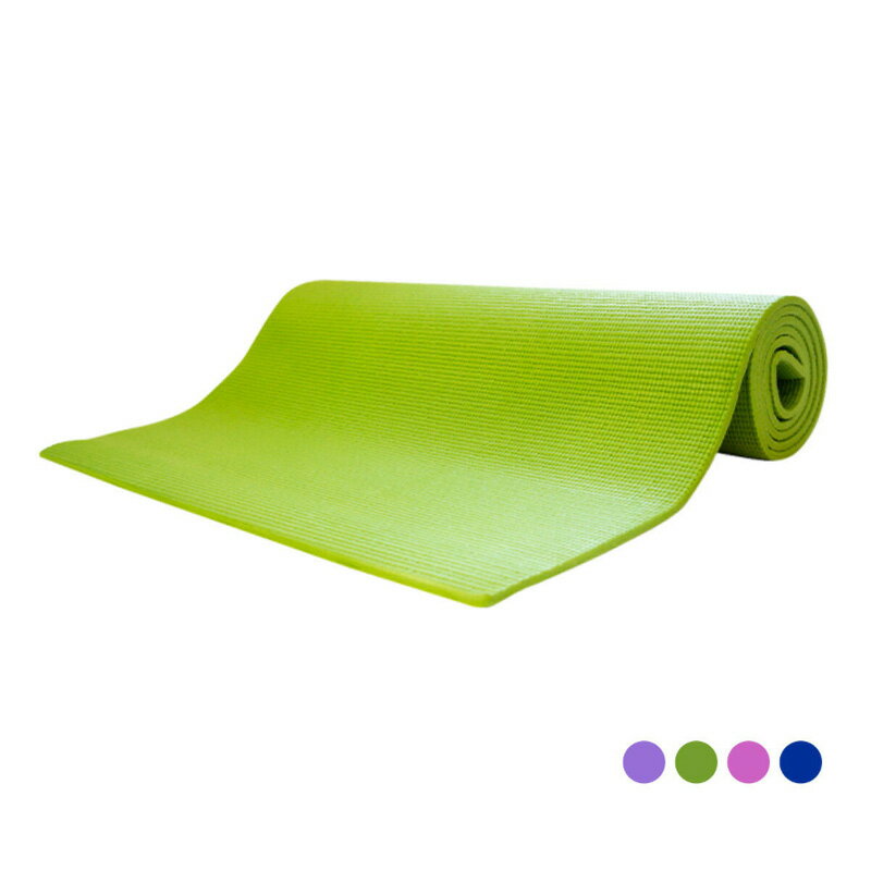 ヨガマット 10mm 厚手 折りたたみ 収納ケース付き 60cm×170cm PVC 素材 コンパクト 折り畳み ピンク ブルー グリーン | パープル エクササイズマット ストレッチマット ダイエット