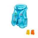 ライフジャケット 子供用 エアー 80cn〜140以上 S M L ブルー イエロー オレンジ スイムベスト フローティングベスト ジュニア キッズ 幼児 こど...