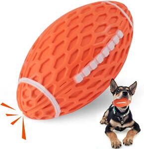 犬用 音の出るおもちゃ 噛むおもちゃ　ボール ラグビー 歯磨き デンタル玩具 丈夫耐久性 運動不足やストレス解消用品 知育玩具 歯磨き デンタル玩具 中型 大型犬