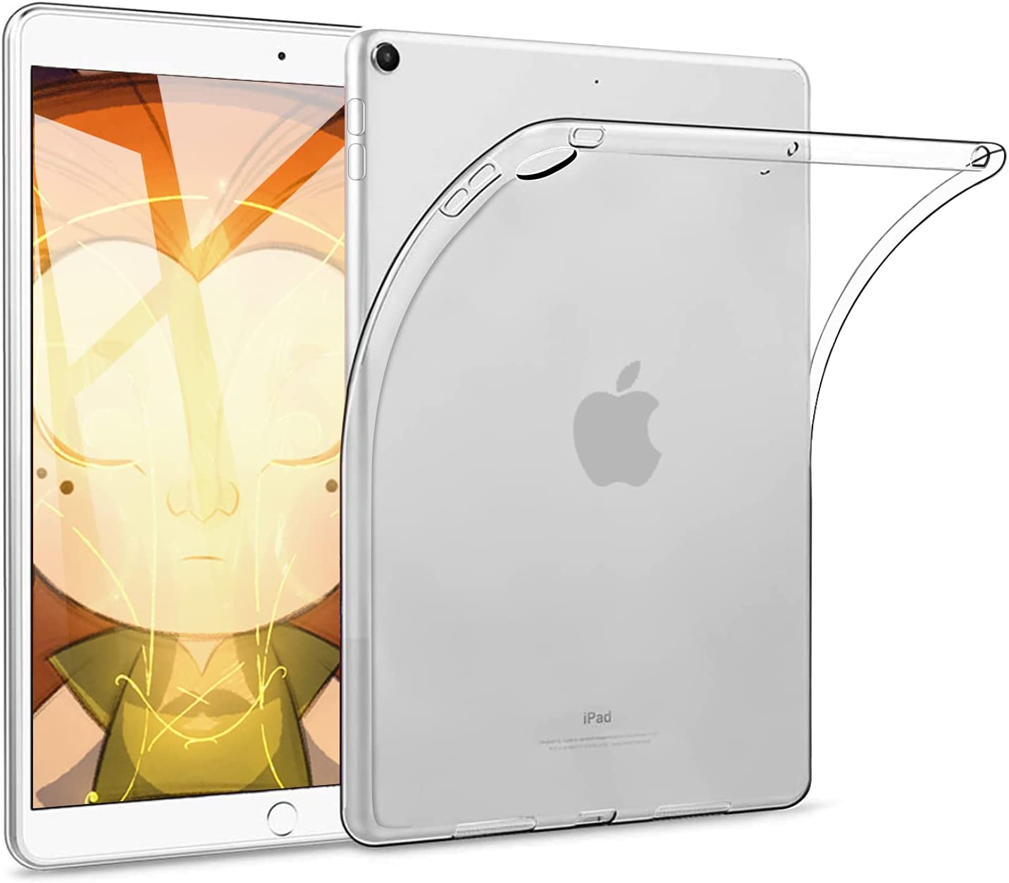 iPad 9 ケース カバー クリア TPU透明保護 ソフト シリコンケース 薄型 柔らかい手触り iPad 9(第9世代/第8世代/第7世代) 10.2インチ 専用ケース クリア