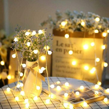フェアリーライト電飾led イルミネーションライト 6M40個LED 電池式 クリスマス 飾りツリー led電球庭 ライト屋外防水イルミ室内枕元 ライト ledに適してベッドルーム|アウトドア|結婚式|庭対応|誕生日 (ウォームホワイト) (電球色)