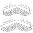 【2個セット】浴室 ラック お風呂ラック ステンレス製 強力粘着固定 コーナーラック 浴室用ラック 風呂場 バスルーム 洗面所 収納 シャ..