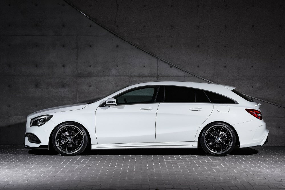 [メルセデスベンツ CLA シューティングブレーク X117 CLA180]プルシアンブルー サイドステップ【未塗装品】エムズスピード M'z SPEED mzspeed 外装パーツ カスタム エアロパーツ ボディキット ドレスアップ