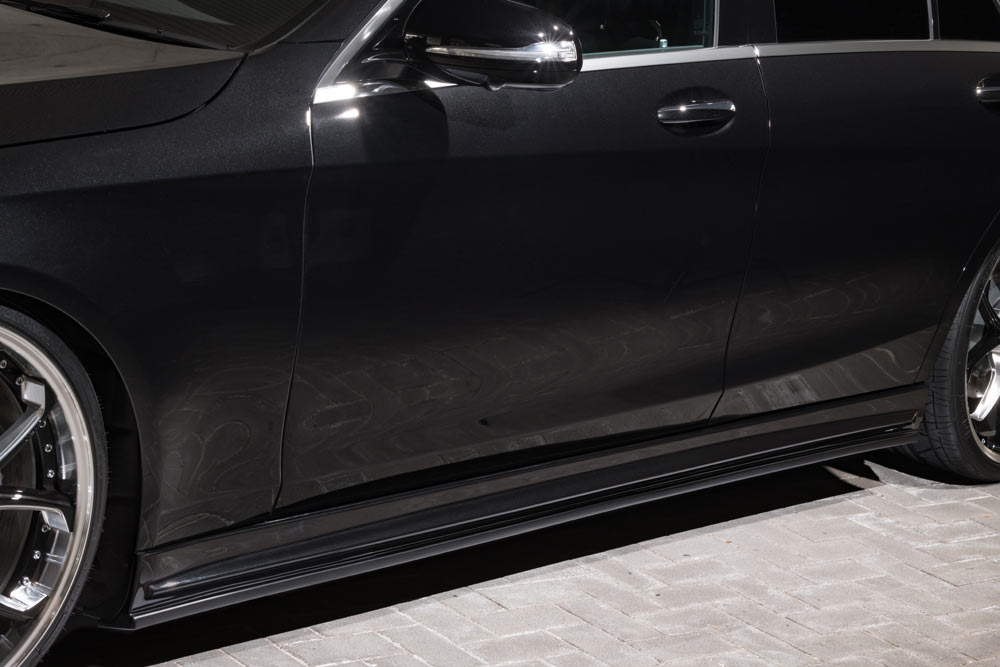 [メルセデスベンツ Sクラス W222 AMG Line]プルシアンブルー サイドステップ【未塗装品】エムズスピード M'z SPEED mzspeed 外装パーツ カスタム エアロパーツ ボディキット ドレスアップ(2)