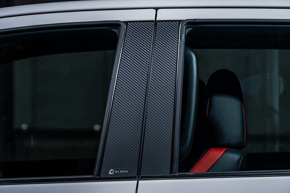 [トヨタ ハイラックス GR SPORT]ピラーパネル (AES製)【カーボン柄ブラック仕様】エムズスピード M'z S..