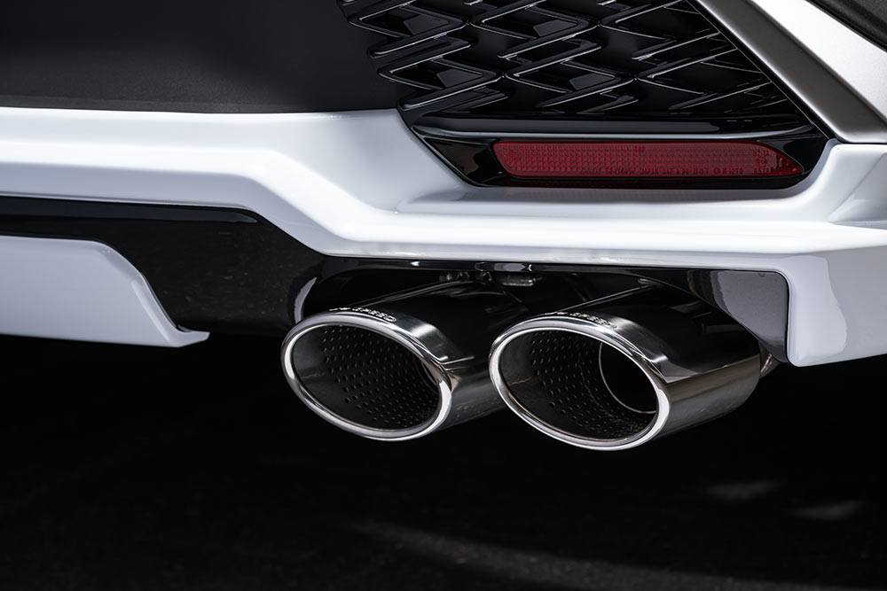 [レクサス RX350/RX500h F SPORT]ラヴライン エキゾーストシステム左右4本出し【MZ111】エムズスピード M'z SPEED mzspeed 外装パーツ カスタム エアロパーツ ボディキット マフラー