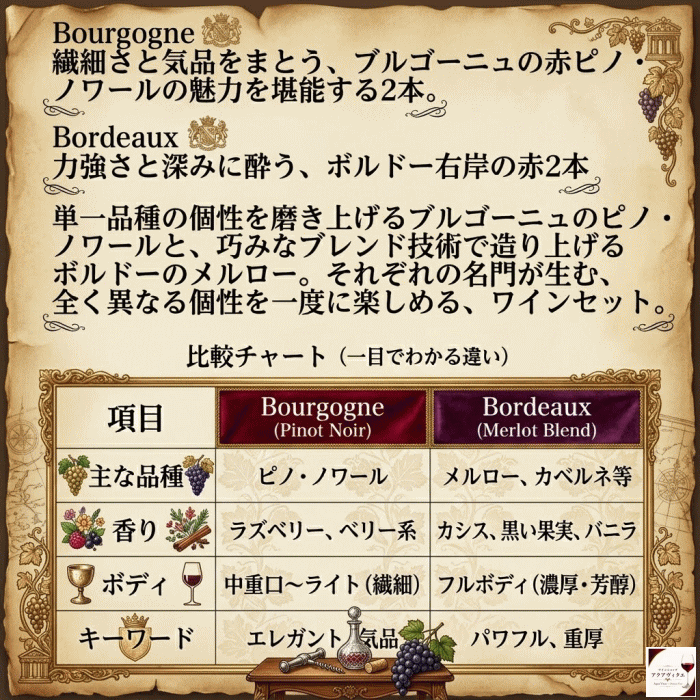 【送料無料】 ワインセット 赤ワイン 4本 金賞受賞入り ボルドー ＆ ブルゴーニュ 2大産地 飲み比べ 750ml×4本 フランスワインセット　[卓越したテロワールを堪能] フランスワイン 銘醸地 mzt-10052659 ワインショップアクアヴィタエ サンプル画像3