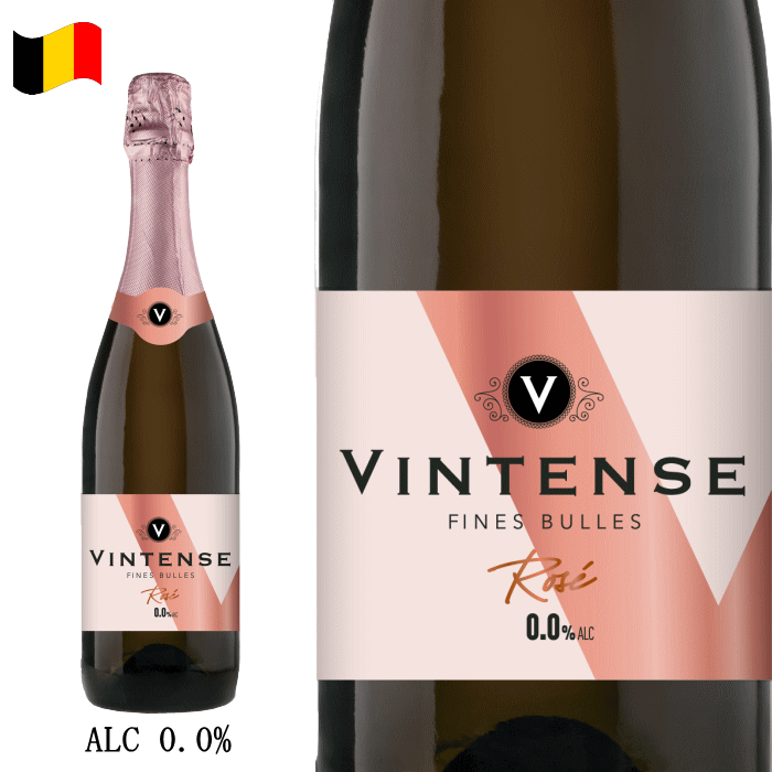 ヴィンテンス スパークリング ロゼ ノンアルコール ワイン ノンアル 泡 脱アルコール ベルギー 750ml ノンアルワイン