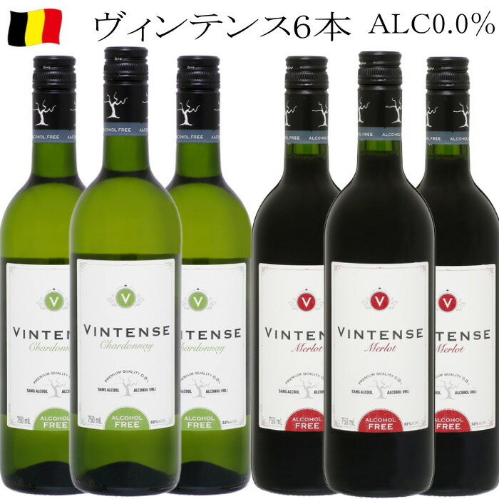 ヴィンテンス ベルギー スタッセン ノンアルコールワイン 6本セット 送料込み c