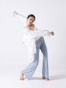 練習服 シャツ レディース コンテンポラリー ジャズ ダンス モダンダンス シャツ トップス ホワイト エレガント 薄手 ゆったり パフォーマンス 服