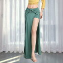 レディース ファッション ダンス ベリーダンス スカート ハイエンド ダブル スリット ロング スカート ヒップ カバー 練習 服 モーダル オリエンタルダンス