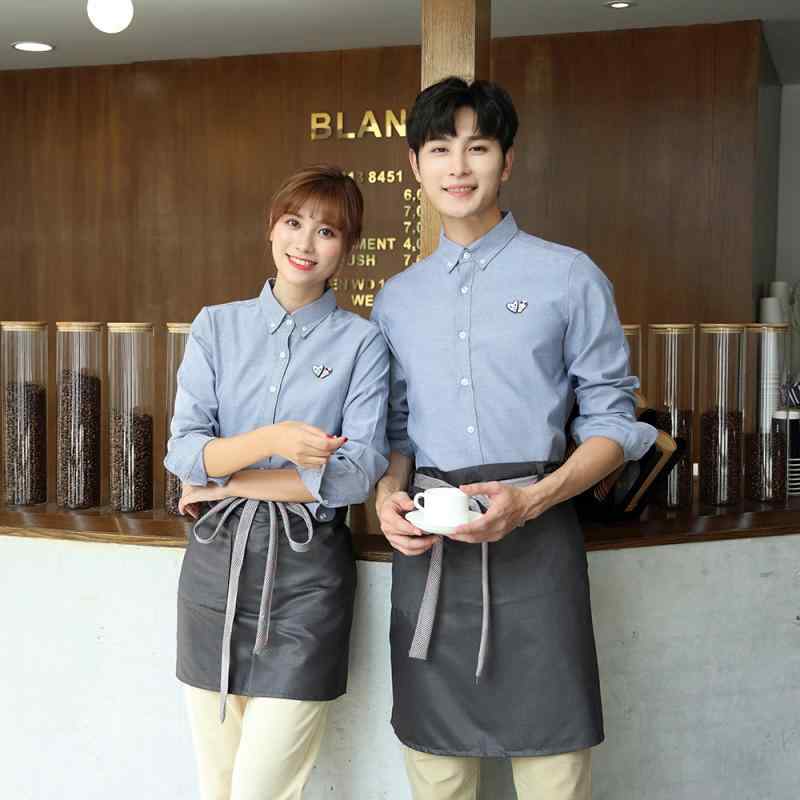 飲食店 ワークウェア ウェイター 作業着 従業員 ケータリング シェフ ケーキ 屋 レストラン ファーストフード ホテル 長袖 レディース 春夏