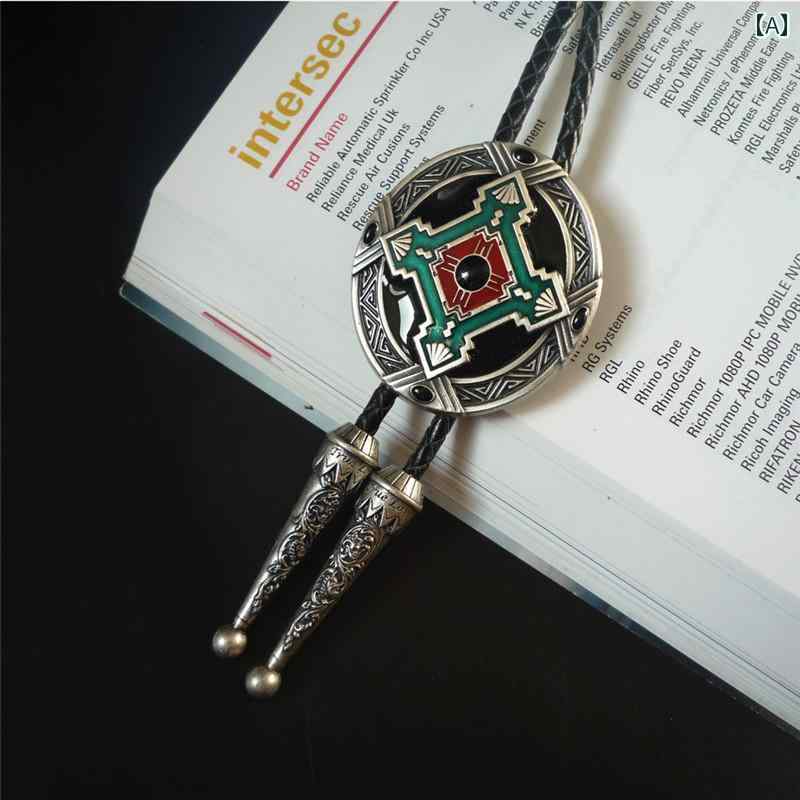 ループタイ メンズ ポロタイ ボロタイ おしゃれ 紐 ロープ アクセサリー ファッション レザー シルバー グリーン レッド