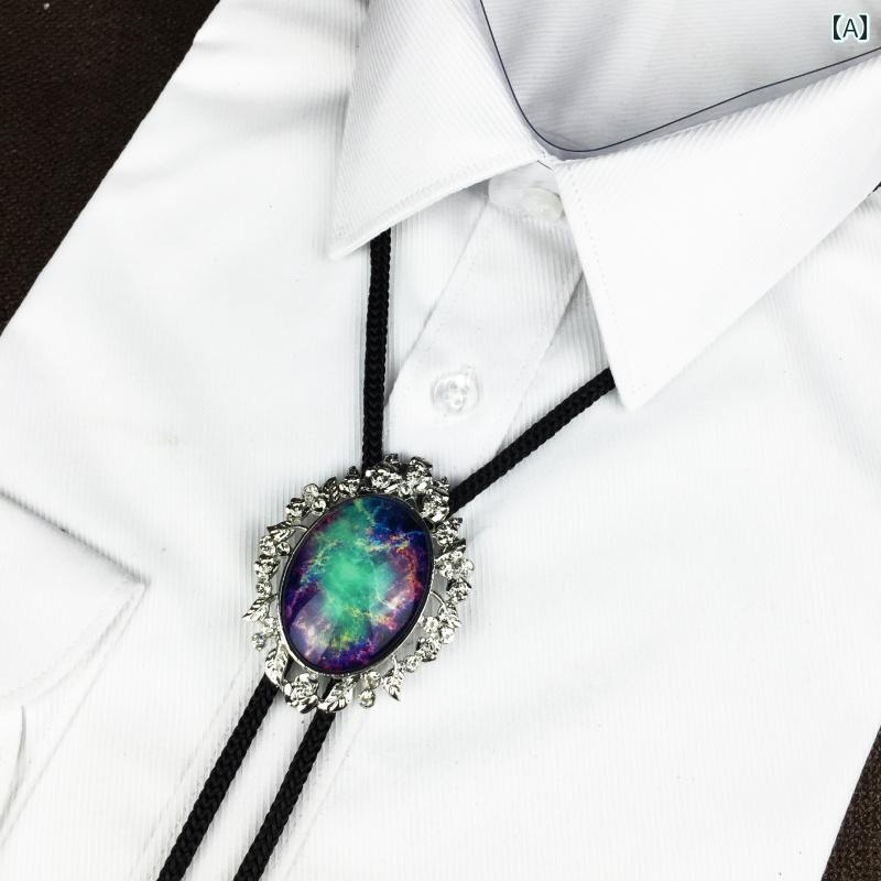 ループタイ メンズ ポロタイ ボロ おしゃれ 紐 ロープ アクセサリー レトロ ジュエリー 蝶 ネクタイ オーバル スカル ドクロ