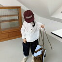 女の子 トップス 長袖 こども キッズ ベビー 春秋 おしゃれ シャツ レギュラーカラー デニム ゆったり ジーンズ パンツ セット カジュアル 普段着 白 ボ...