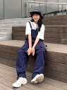 オーバーオール 秋冬 サロペット パンツ つなぎ メンズ レディース カジュアル 大きいサイズ アメリカン ゆったり ワイド 黒 グリーン 青