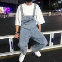 オーバーオール 秋冬 サロペット パンツ つなぎ メンズ カジュアル 大きいサイズ レトロ デニム ストレート ワイド 青