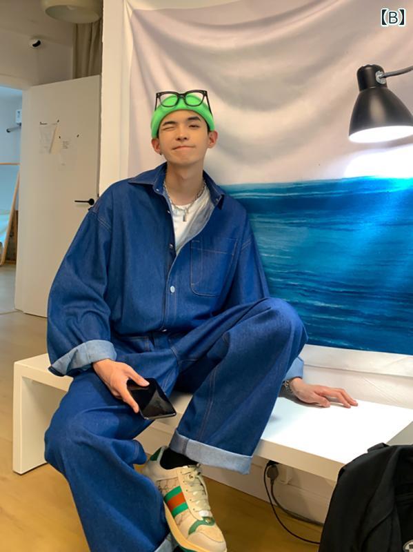 オーバーオール サロペット パンツ つなぎ メンズ カジュアル デニム ジャンプスーツ 長袖 春秋 アメリカン レトロ 黒 青