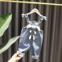 デニム オーバーオール ベビー キッズ サロペット 子供服 女の子 スーツ 春 赤ちゃん ズボン 少女 シャツ セット ホワイト ブルー