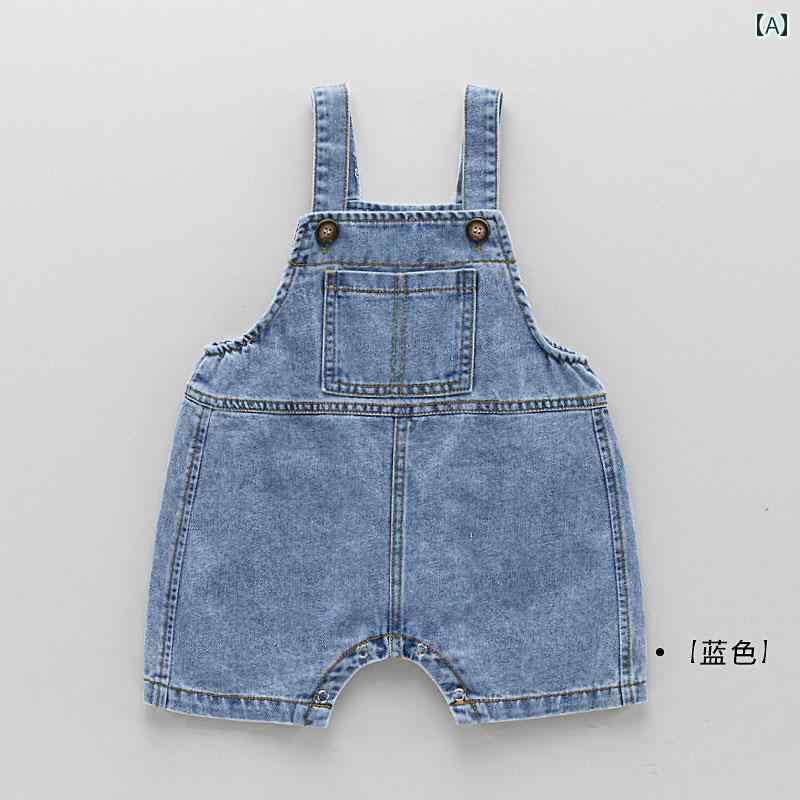デニム オーバーオール ベビー キッズ サロペット 子供服 男の子 女の子 夏 薄手 パンツ 幼児 