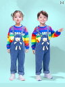 デニム オーバーオール ベビー キッズ サロペット 子供服 男の子 女の子 チアリーディング 衣装 ベア 幼稚園 ゲーム カラフル パフォーマンス