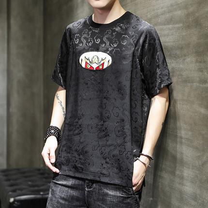 Tシャツ メンズ 中華 ファッション トップス シャツ レトロ 刺繍 重厚 チャイナ風 唐装 男性 漢服 カジュアル 半袖 紳士 夏 メンズ Tシャツ メンズ 中華 ファッション トップス シャツ レトロ 刺繍 重厚 チャイナ風 唐装 男性 漢服 カジュアル 半袖 紳士 夏 メンズ
