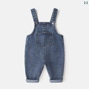 デニム オーバーオール ベビー キッズ サロペット 子供服 男の子 女の子 サスペンダー 春秋 おしゃれ パンツ ブルー ベージュ