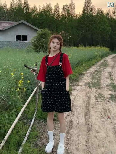サロペット ショート丈 パンツ レディース オーバーオール つなぎ 水玉 ドット デニム 夏 薄手 レトロ ワイド ブラック ブルー サロペット ショート丈 パンツ レディース オーバーオール つなぎ 水玉 ドット デニム 夏 薄手 レトロ ワイド ブラック ブルー