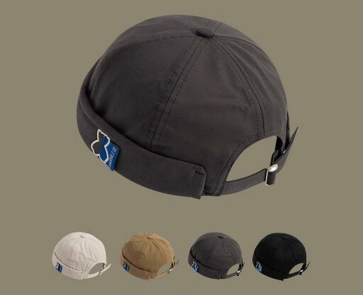 帽子 ツバなし ロールキャップ メンズ レディース 家主 ストリート ヒップホップ ファッション ショート カット ブラック ホワイト 帽子 ツバなし ロールキャップ メンズ レディース 家主 ストリート ヒップホップ ファッション ショート カット ブラック ホワイト