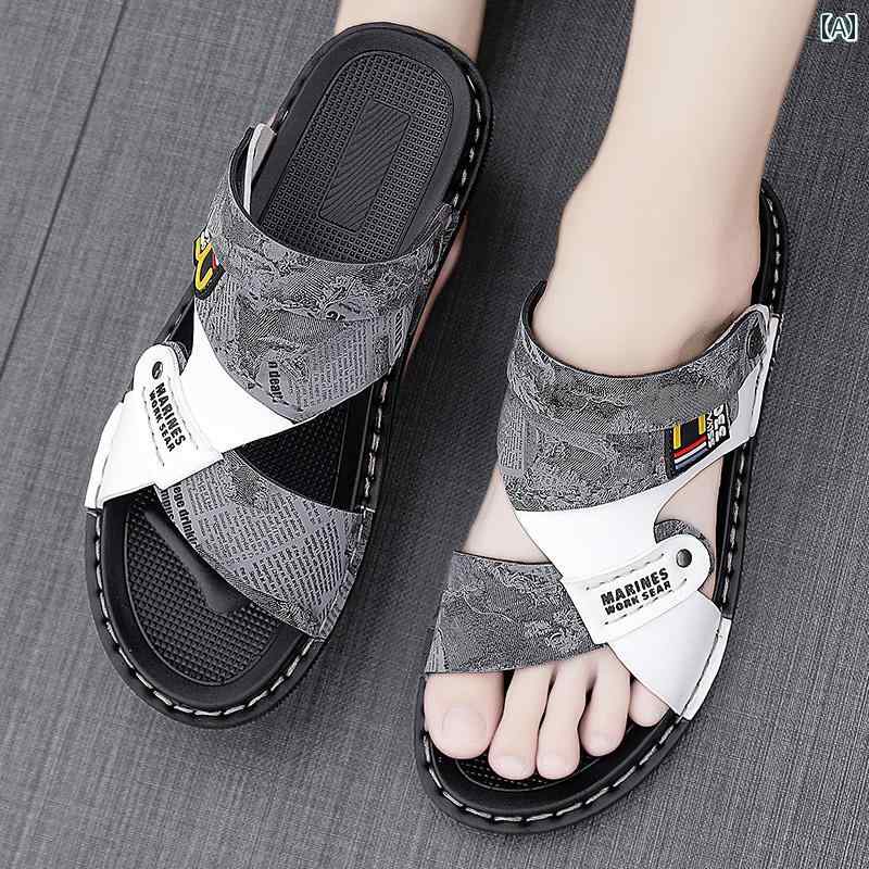 サンダル メンズ アウトドア シューズ 夏 スリッパ カジュアル 軽量 滑り止め スポーツ ビーチ グレー ブラック