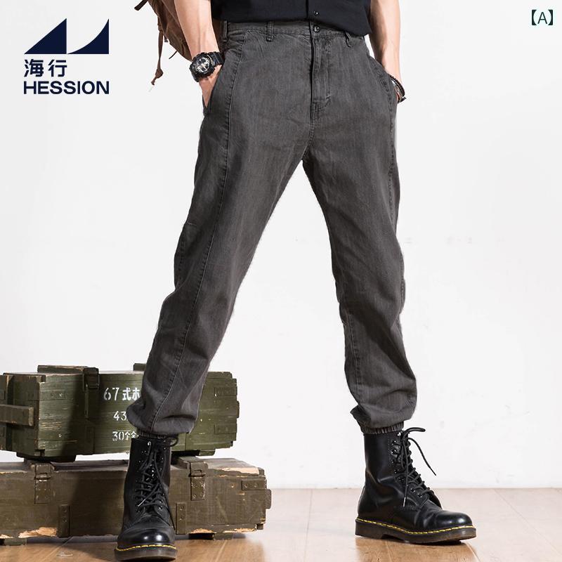 デニム パンツ メンズ 男性 ボトムス アウトドア ストリート ズボン ロング パンツ ゆったり オールシーズン デニム アメリカン カジュアル 春秋