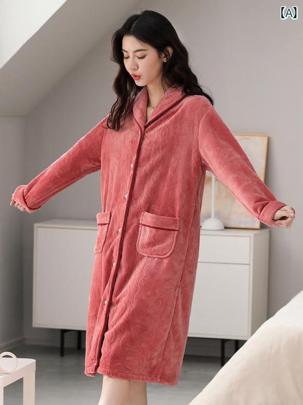 バスローブ レディース ガウン ルームウェア おしゃれ 秋冬 厚手 パジャマ 韓国 大きいサイズ フード付き クマ レッド グリーン グレー