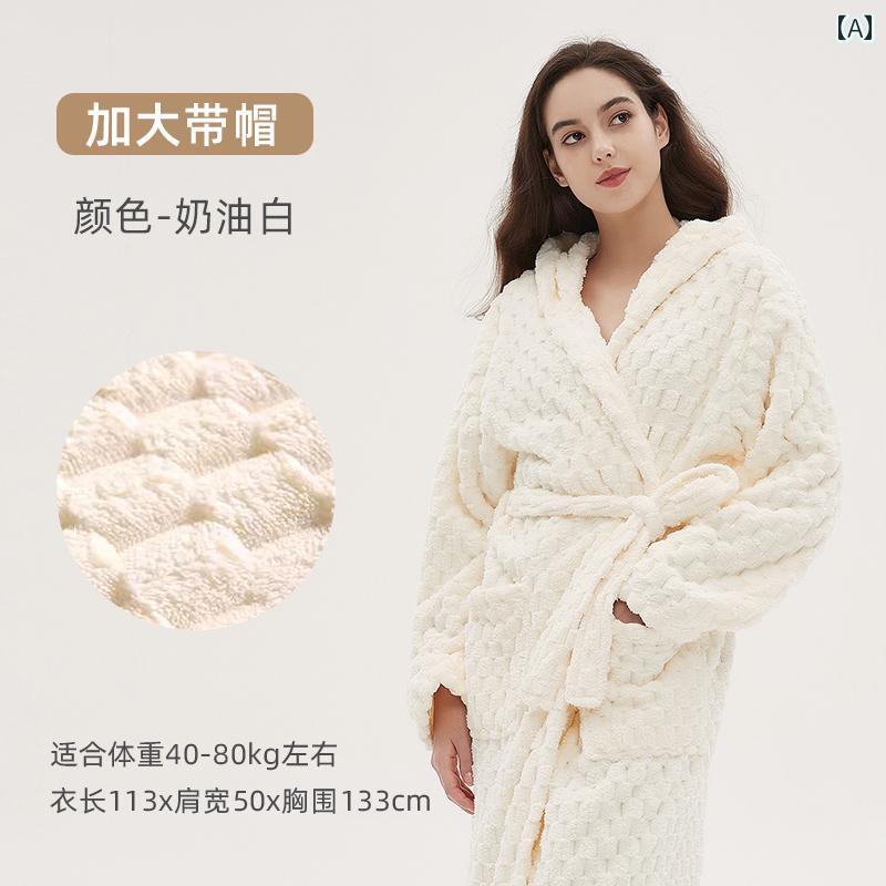 バスローブ レディース メンズ ガウン ルームウェア おしゃれ シンプル 速乾 パジャマ 吸水 秋冬 厚手 フード付き ホワイト グレー ブルー