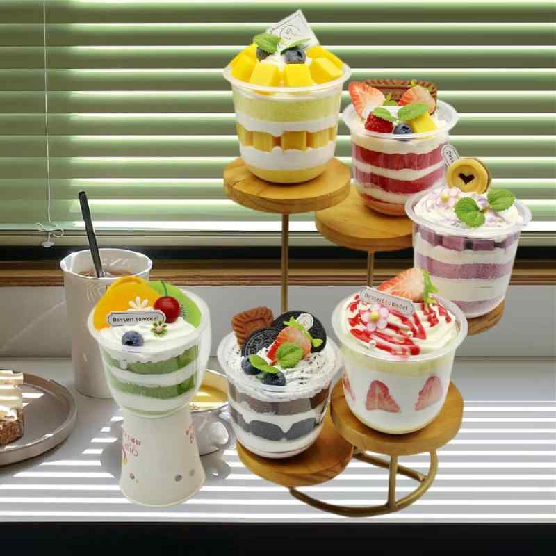 食品サンプル ボボカップケーキ リアル 食欲をそそる ふわふわ もちもち スイーツ インテリア 置物 おしゃれ かわいい 撮影小物 ディスプレイ フェイクスイーツ(x2)