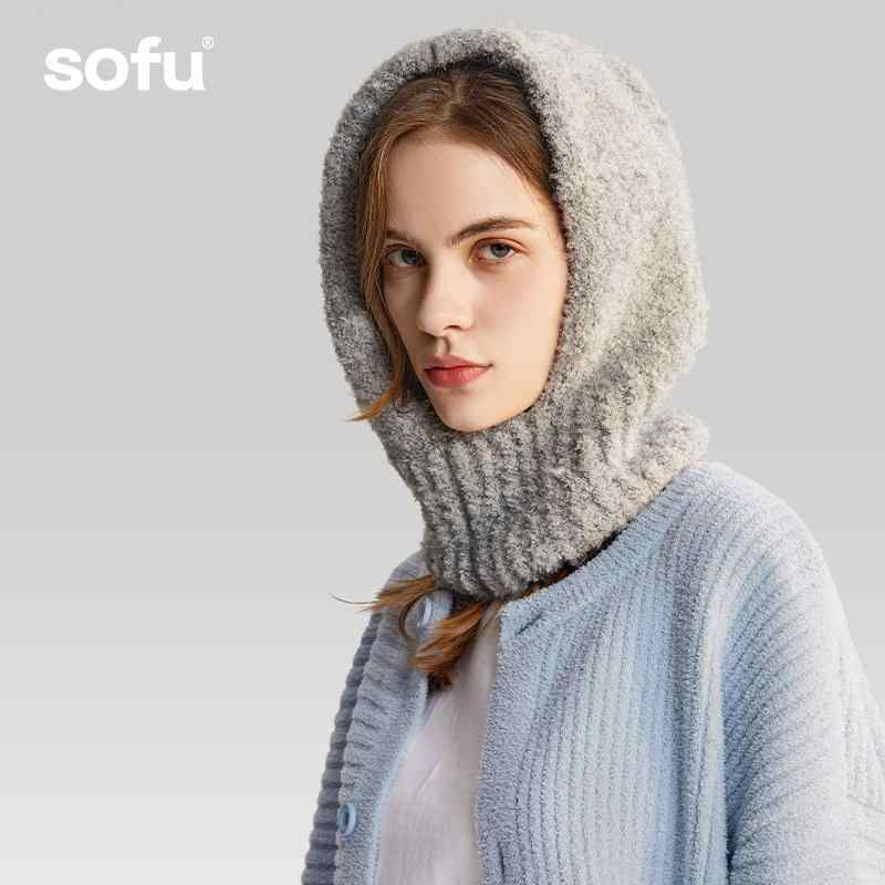 バラクラバ ニット フード ネックウォーマー 帽子 マフラー 防寒 秋冬 レディース メンズ キャップ グレー ブルー