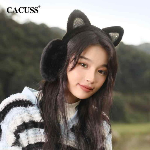 耳あて イヤーマフ 猫耳 ふわふわ 防寒 ファー スパンコール スマイル レディース 冬 暖かい かわいい 折りたたみ ブラック ベージュ 耳あて イヤーマフ 猫耳 ふわふわ 防寒 ファー スパンコール スマイル レディース 冬 暖かい かわいい 折りたたみ ブラック ベージュ