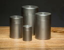 茶筒 おしゃれ 茶缶 キャニスター お茶入れ 紅茶 コーヒー豆 保存容器 金属 大中小 プーアル ポータブル 旅行 ティーセット シルバー