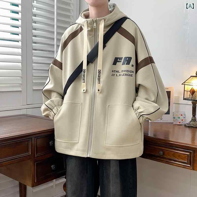 パーカー メンズ ジャケット 秋冬 アウター 厚手 おしゃれ ベージュ ブラック ブラウン ジップアップ