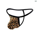 Tバック ヒョウ柄 迷彩 ローライズ メンズ 下着 セクシー パンツ ショーツ シングル T ローウエスト 立体的 U字型 シームレス アメリカ 魅力的 ヒップ...