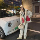 ジャケット レディース 秋冬 アウター パーカー 綿 コート 厚手 ウール ファー ホワイト ブルー