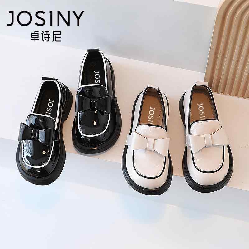 キッズ ローファー 子供 靴 女の子 フォーマル シューズ おしゃれ かわいい 春秋 リボン 韓国 ブラック..