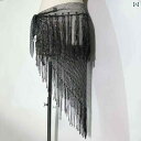 ベリーダンス レディース 衣装 アラビアン 社交ダンス ヒップスカーフ フリンジ おしゃれ チェーン ワインレッド ブラック ホワイト