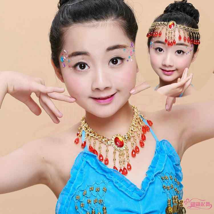ベリーダンス アクセサリー ネックレス インディアンダンス ステージ パフォーマンス ヘッド ジュエリー シングル 眉 ペンダント ジェ..