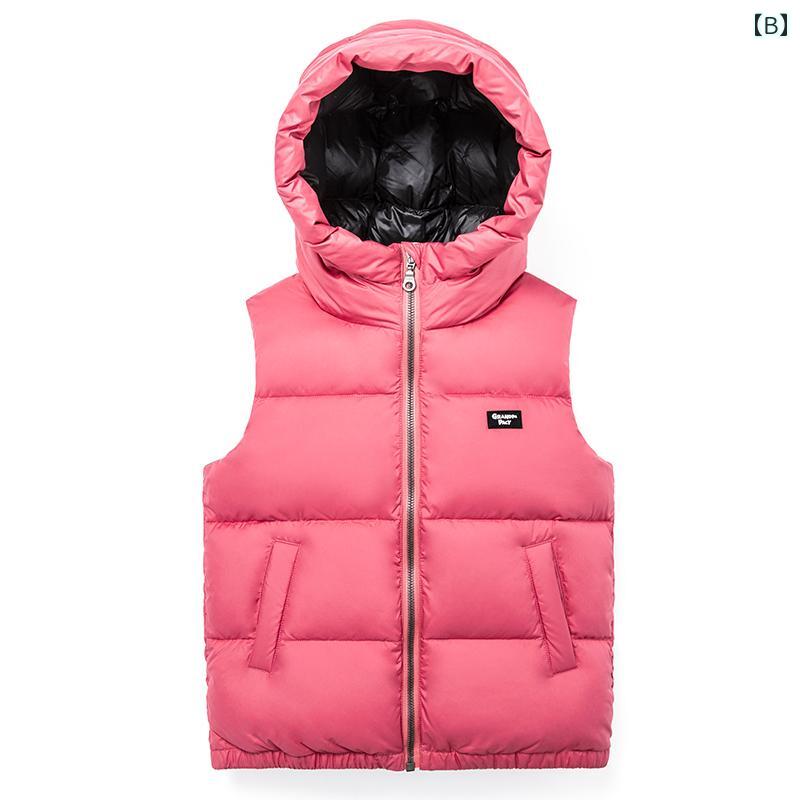ダウンベスト キッズ アウター 防寒 子供服 男の子 女の子 ベビー シンプル 秋冬 暖かい 厚手 ブルー ピンク ブラック 3