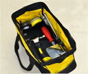 工具 バッグ 帆布 手提げ 防水 大型 収納 ポケット 黒 黄色 シンプル 丈夫 おしゃれ かっこいい 便利 整理整頓 多機能
