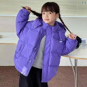 ダウンジャケット キッズ コート 子供服 アウター フード おしゃれ かわいい 男の子 女の子 秋冬 ショート 厚手 韓国 パープル ブラック グリーン
