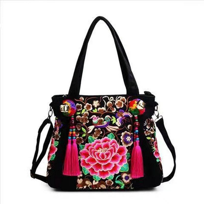 バッグ ショルダーバック 斜め ハンドバック 刺繍 装飾品 タッセル エスニック クロス ボディ 雑貨 小..